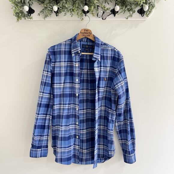 Lauren Ralph Lauren Other - Men’s Ralph Lauren Blue Plaid Button Down Slim Fit Shirt Medium OO2